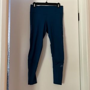Blue Adidas Climacool Running Leggings